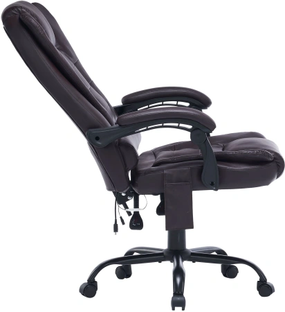 Кресло Cactus с вибромассажем CS-CHR-OC03M-BR темно-коричневый эко.кожа с подголов. крестов.