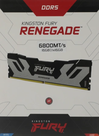 Память DDR5 16GB 6800MHz Kingston KF568C36RS-16 Fury Renegade RTL Gaming PC5-54400 CL36 DIMM 288-pin