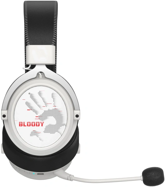 Наушники с микрофоном A4Tech Bloody MR590 Sports белый/черный 1.5м мониторные BT/Radio/3.5mm (MR590+