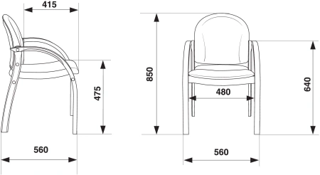 Стул Бюрократ ДЖУНО светло-бежевый эко.кожа на ножках дерево