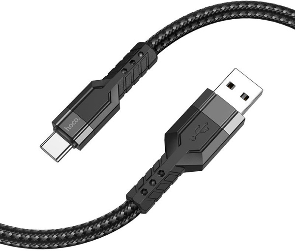 Кабель Hoco U110 Type-C USB (m)-USB Type-C 1.2м черный коробка