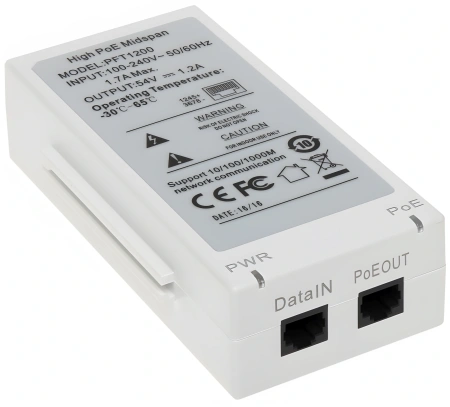 Инжектор POE Dahua DH-PFT1200 (упак.:1шт)