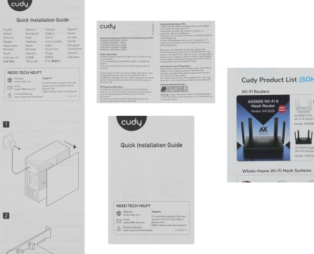 Сетевой адаптер Wi-Fi + Bluetooth Cudy WE3000S АХ5400 PCI Express (ант.внеш.съем) 2ант.