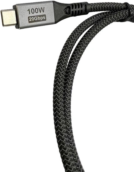 Кабель Premier 100W/4K 60HZ/20GBS USB Type-C (m)-USB Type-C (m) 2м черный
