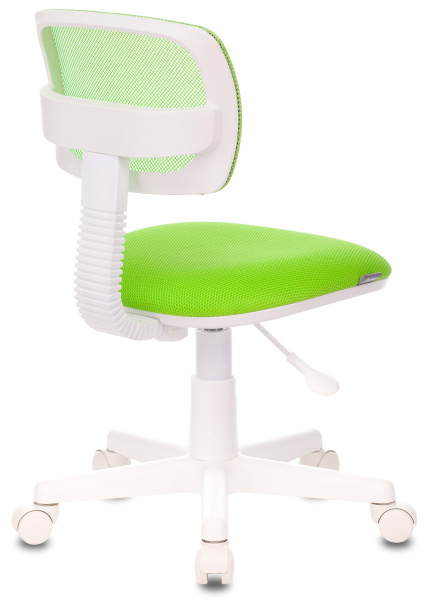 Кресло детское Бюрократ CH-W299 салатовый TW-03A TW-18 сетка/ткань крестов. пластик пластик белый