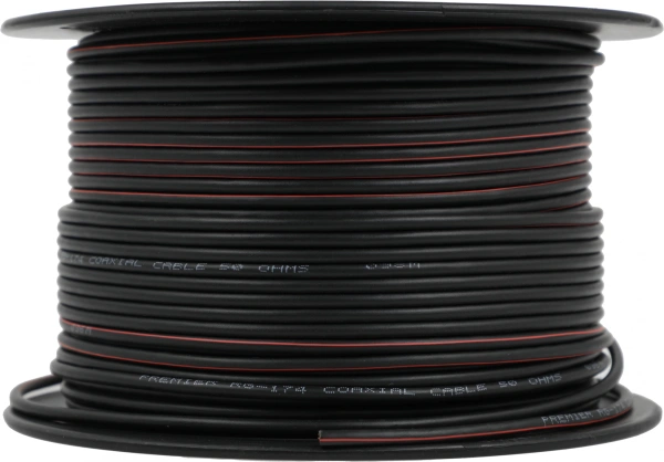 Кабель Premier RG-174/U BC BK 100м. черный (20-100 100)