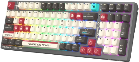 Клавиатура A4Tech Bloody WS98 Pixels Red механическая темно-серый/белый USB беспроводная BT/Radio Multimedia for gamer LED (WS98)