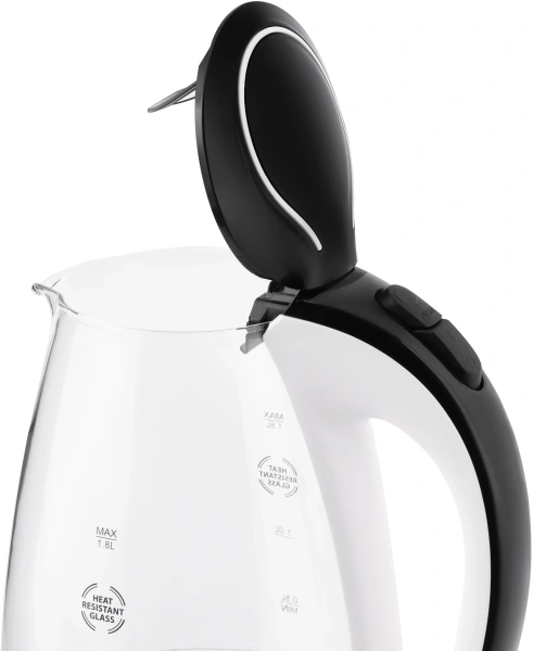 Чайник электрический Vitek VT-7027 1.8л. 2200Вт черный корпус: стекло