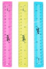 Линейка Deli E6208 пластик дл.20см ассорти гибкая/двухсторонняя шкала