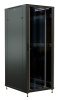 Шкаф коммутационный WRline (WR-TT-4288-AS-RAL9004) напольный 42U 800x800мм пер.дв.стекл задн.дв.стал.лист 2 бок.пан. 800кг черный 710мм 2055мм IP20 сталь