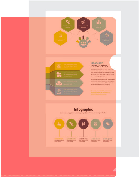 Папка-уголок Бюрократ Economy -E100RED тисненый A4 пластик 0.10мм красный