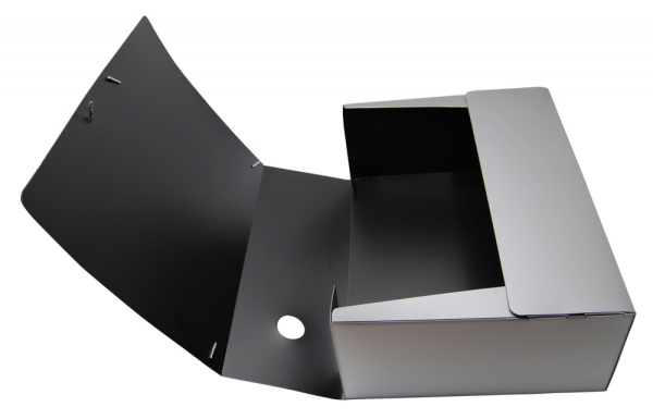 Папка архивная на резинке Silwerhof Perlen 311916-77 полипропилен 1мм корешок 120мм A4 серебристый металлик