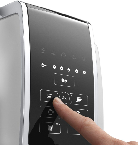 Кофемашина Delonghi Dinamica ECAM350.50.SB 1450Вт серебристый