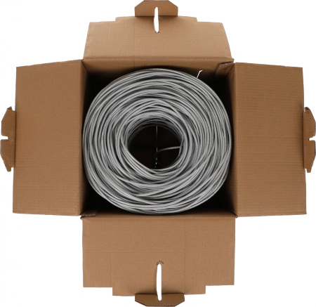 Кабель сетевой Buro BU-CCA-051 UTP 4 пары cat5E solid 0.51мм CCA 305м серый