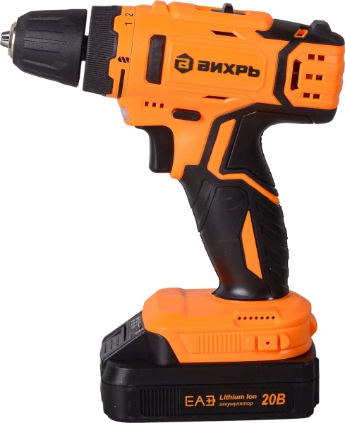 Дрель-шуруповерт Вихрь ДА-20Л-2К аккум. патрон:быстрозажимной (кейс в комплекте) (72/14/21)