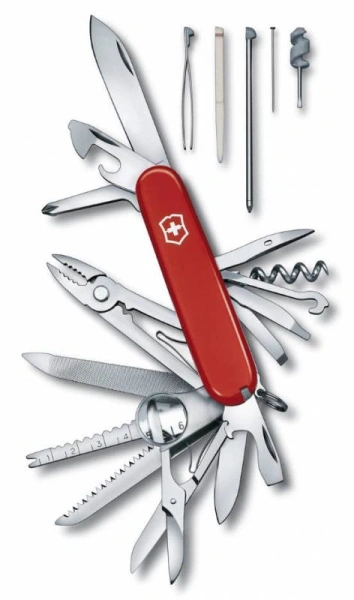 Нож перочинный Victorinox SwissChamp (1.6795) 91мм 33функц. красный карт.коробка