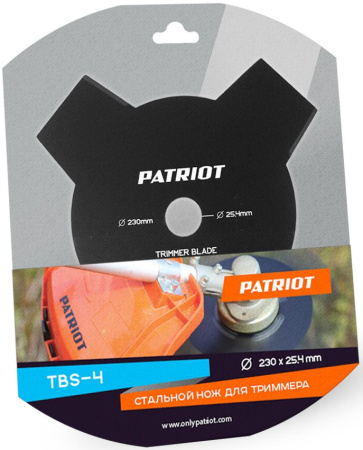 Нож смен. для садовых триммеров Patriot TBS-4 L=230мм (809115205)