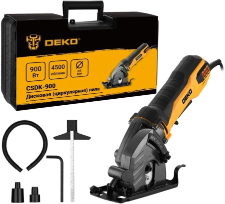 Циркулярная пила (дисковая) Deko CSDK-900 900Вт (ручная) D диска.:85мм (085-1154)