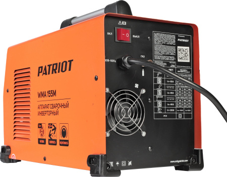 Сварочный полуавтомат Patriot WMA 155 M инвертор MIG-MAG/ММА 6.2кВт