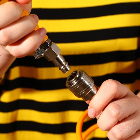 Краскораспылитель Deko DKSG125P HVLP 113л/мин соп.:1мм бак:0.125л оранжевый/белый