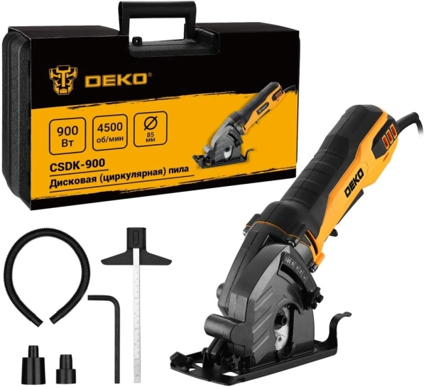 Циркулярная пила (дисковая) Deko CSDK-900 900Вт (ручная) D диска.:85мм (085-1154)