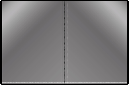 Папка с 10 прозр.вклад. Бюрократ -BPV10BLACK A4 пластик 0.6мм торц.карм с бум. встав черный