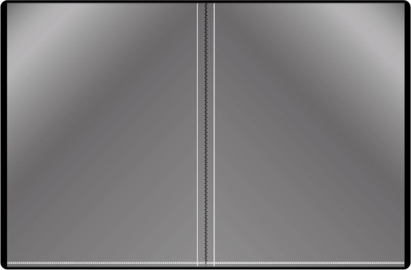 Папка с 10 прозр.вклад. Бюрократ -BPV10BLACK A4 пластик 0.6мм торц.карм с бум. встав черный