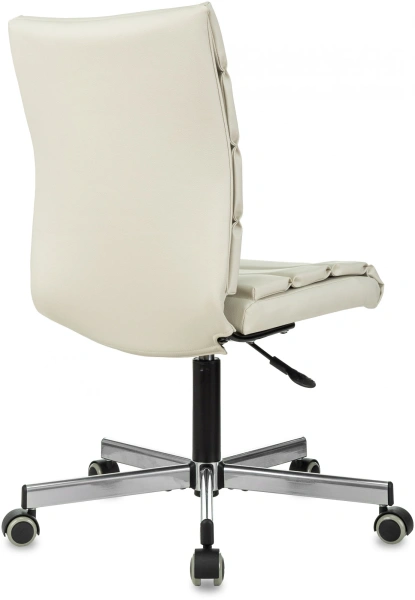 Кресло Бюрократ CH-320M бежевый эко.кожа крестов. металл