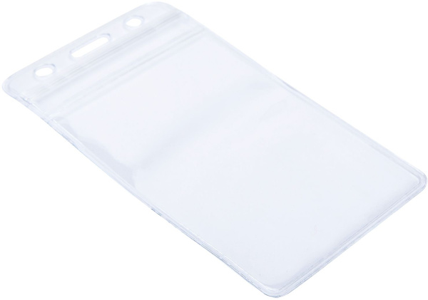 Бейдж для пропуска Deli E5759 68х118мм вертикальный без крепления ПВХ прозрачный (упак.:10шт)