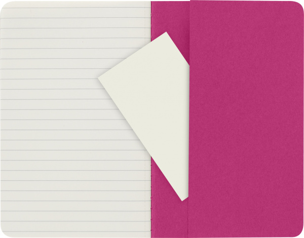 Блокнот Moleskine CAHIER JOURNAL CH011D17 Pocket 90x140мм обложка картон 64стр. линейка розовый неон (3шт)