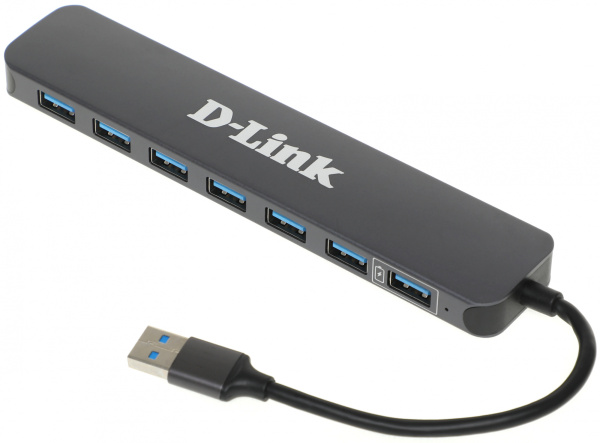 Разветвитель USB 3.0 D-Link DUB-1370/B2A 7порт. черный