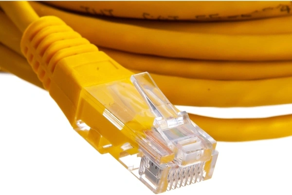 Патч-корд Lanmaster UTP TWT-45-45-5.0-YL RJ-45 вил.-вилка RJ-45 кат.5E 5м желтый ПВХ (уп.:1шт)
