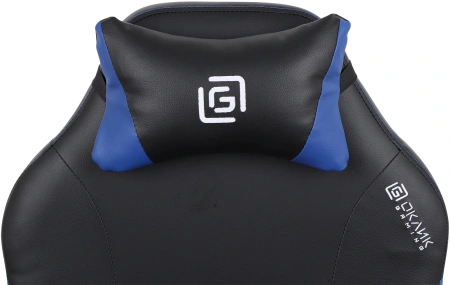 Кресло игровое Оклик Spirit черный/синий сиденье черный/синий искусст.кожа/сетка с подголов. крестов
