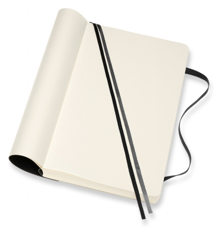 Блокнот Moleskine CLASSIC SOFT EXPENDED QP618EXP Large 130х210мм 400стр. нелинованный мягкая обложка черный