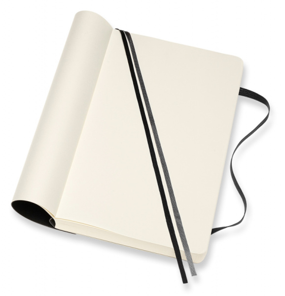 Блокнот Moleskine CLASSIC SOFT EXPENDED QP618EXP Large 130х210мм 400стр. нелинованный мягкая обложка черный