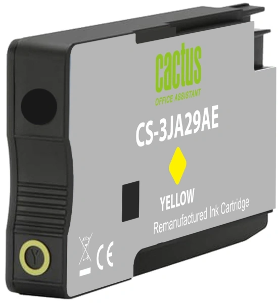 Картридж струйный Cactus CS-3JA29AE 963XL желтый (25.5мл) для HP OfficeJet Pro 9010/9010e/9012/9014/9015/9016/9019
