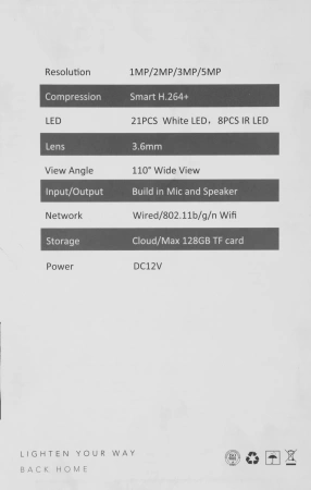 Камера видеонаблюдения IP Tantos iЛюстра Wi-Fi 3.6-3.6мм корп.:черный (00-00305938)