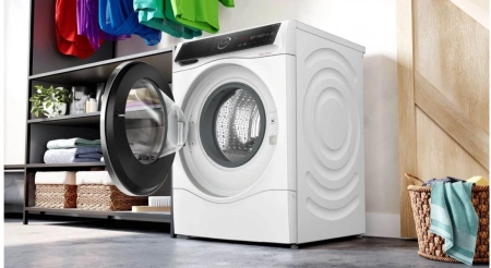 Стиральная машина Bosch Serie 8 WNC254A0SN пан.англ. класс: D загр.фронтальная макс.:10.5кг (с сушкой) белый