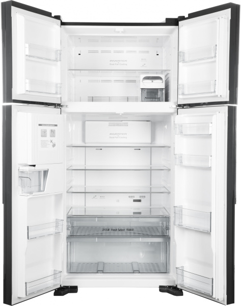 Холодильник Hitachi R-W660PUC7 GGR 2-хкамерн. серый стекло инвертер