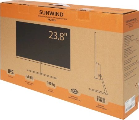 Монитор SunWind 23.8" SM-24FI223 IPS FHD чер 6ms HDMI DP VGA M/M 100Hz 250cd Ex