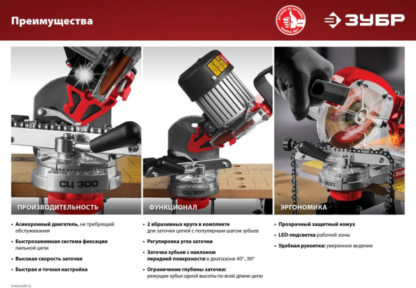 Станок заточной Зубр СЦ-300 230W