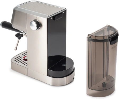 Кофеварка рожковая Hyundai HEM-9990 1350Вт серебристый