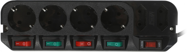 Сетевой фильтр Most ARG 3м (6 розеток) черный (пакет ПЭ)