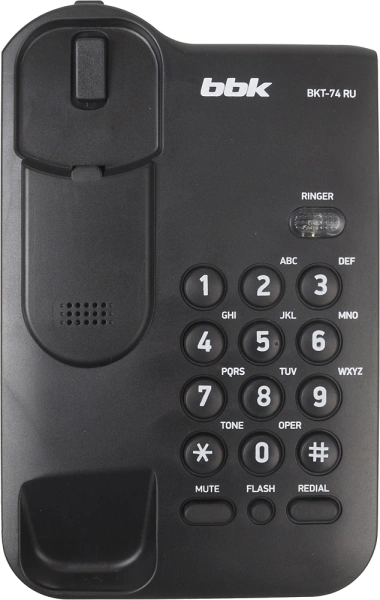 Телефон проводной BBK BKT-74 RU черный
