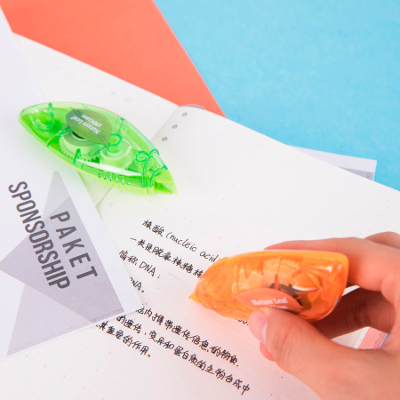 Лента коррект. Deli E8101 6мх5мм ассорти корпус белый блистер