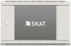 Шкаф коммутационный Бастион SKAT TB-6W660GF-G (4418) настенный 6U 600x600мм пер.дв.стекл металл направл.под винты 60кг серый 500мм 18.8кг 220град. 370мм IP20 сталь укомплектованный