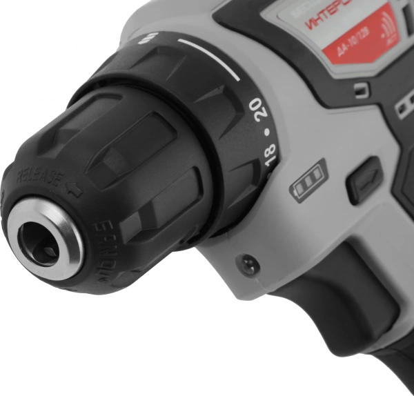 Дрель-шуруповерт Интерскол ДА-10/12В 36 без АКБ и ЗУ аккум. патрон:быстрозажимной (687.0.0.70)