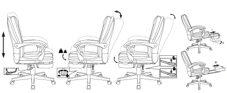 Кресло руководителя Бюрократ CH-868N-BF коричневый эко.кожа крестов. пластик подст.для ног
