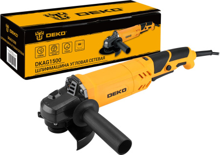 Углошлифовальная машина Deko DKAG1500 1500Вт 11500об/мин рез.шпин.:M14 d=125мм (063-4297)