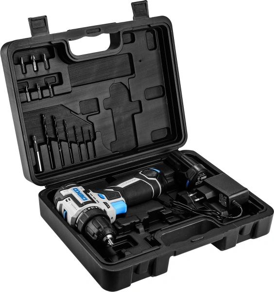 Дрель-шуруповерт Deko Loner 12V PRO аккум. патрон:быстрозажимной (кейс в комплекте) (085-1011)